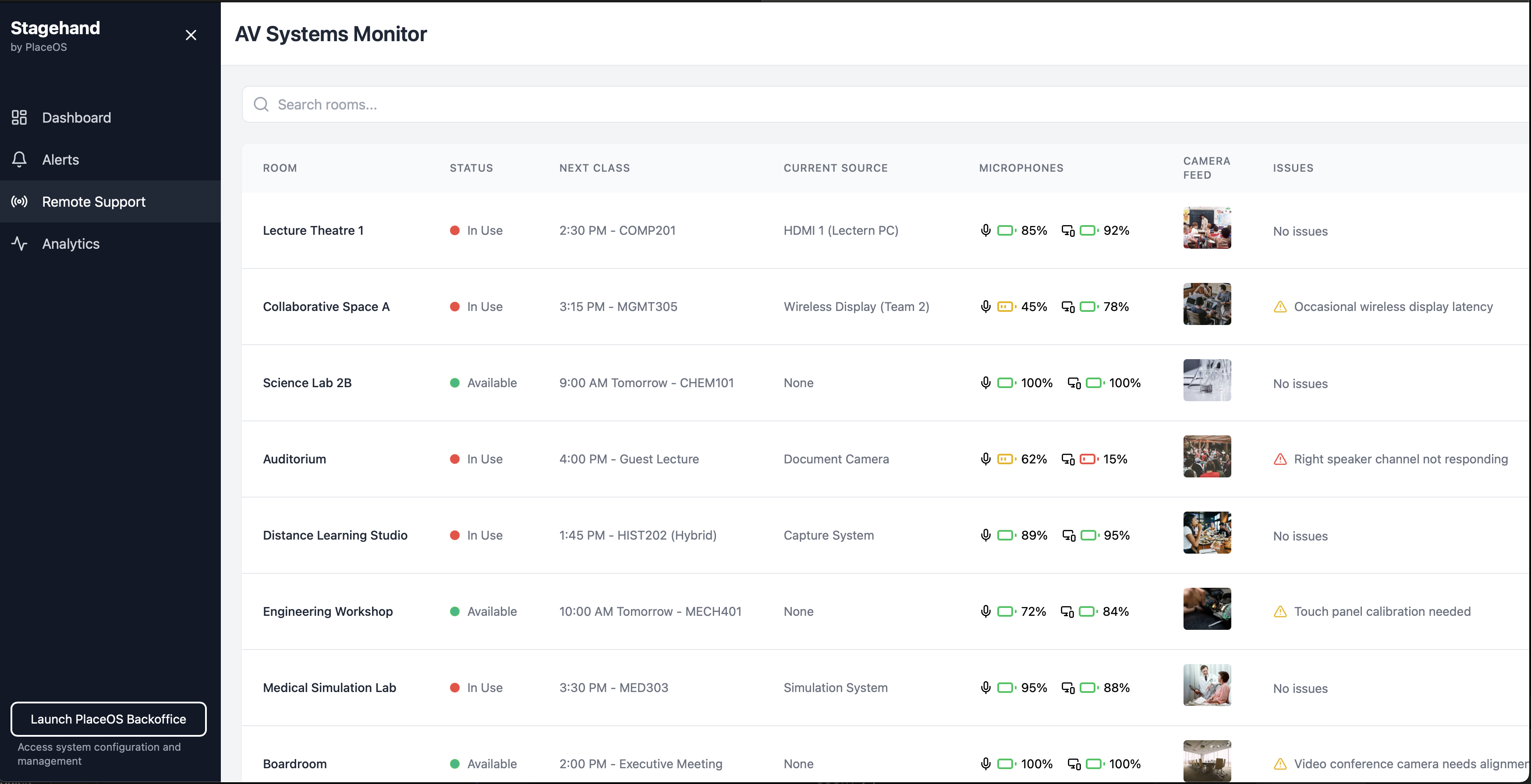 StageHand Interface Screenshot